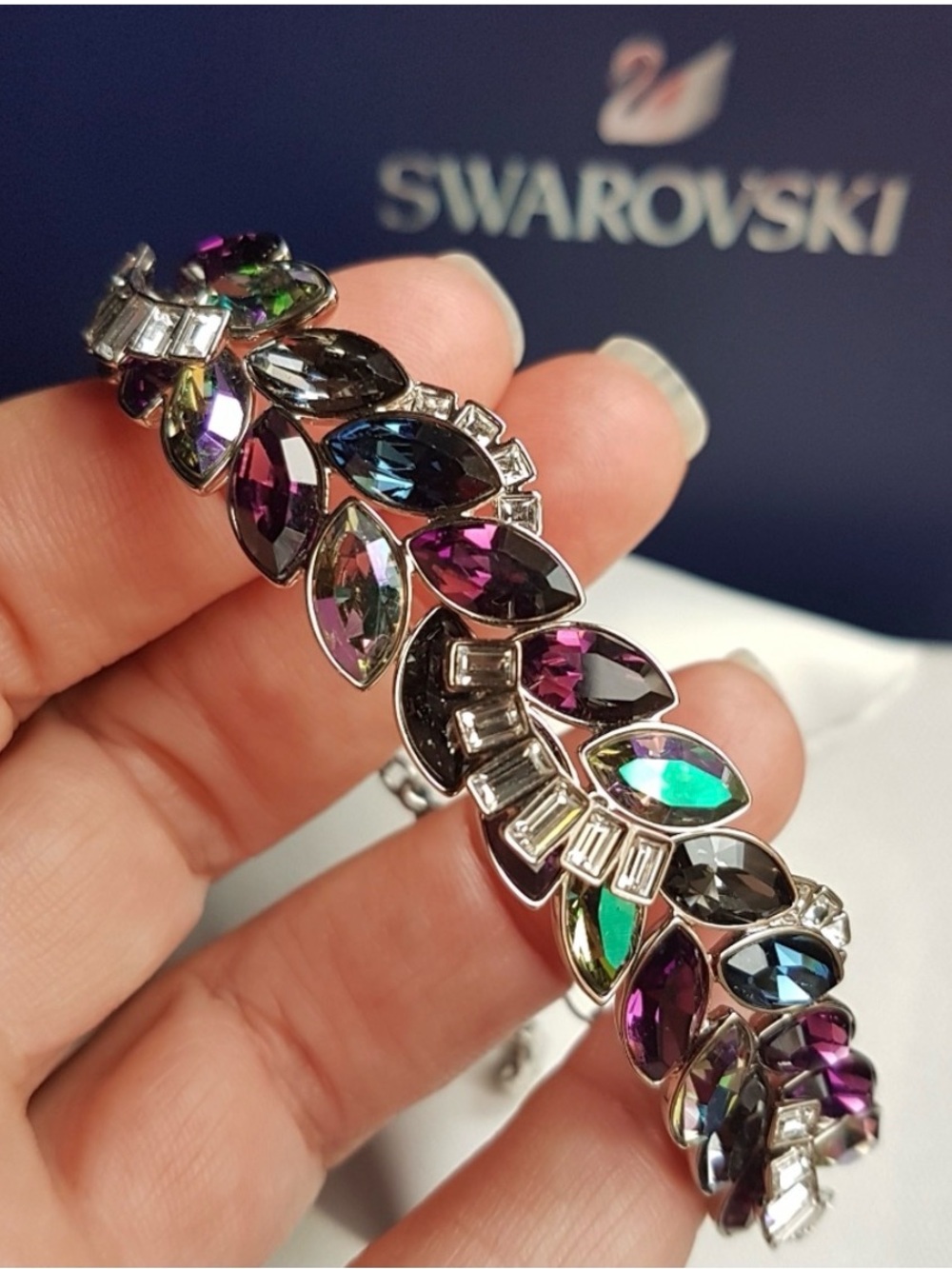 AUTHENTIC Swarovski Cosmic Multicolor Rainbow Bracelet Like NEW